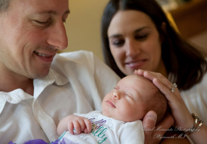 Lauren & Anthony newborn photos at home family photography