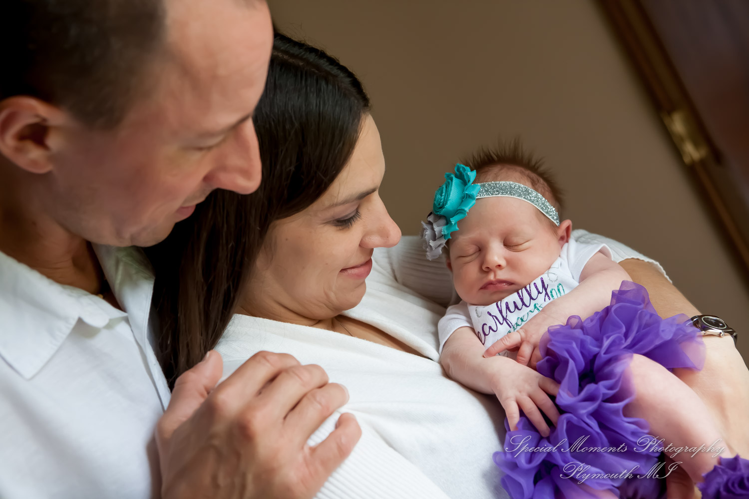Lauren & Anthony newborn photos at home family photography