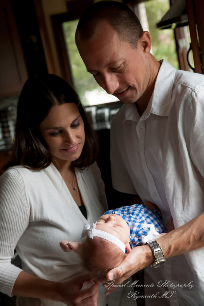 Lauren & Anthony newborn photos at home family photography