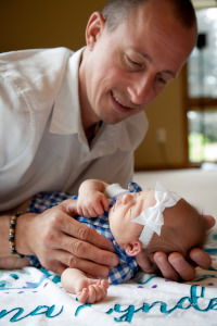 Lauren & Anthony newborn photos at home family photography