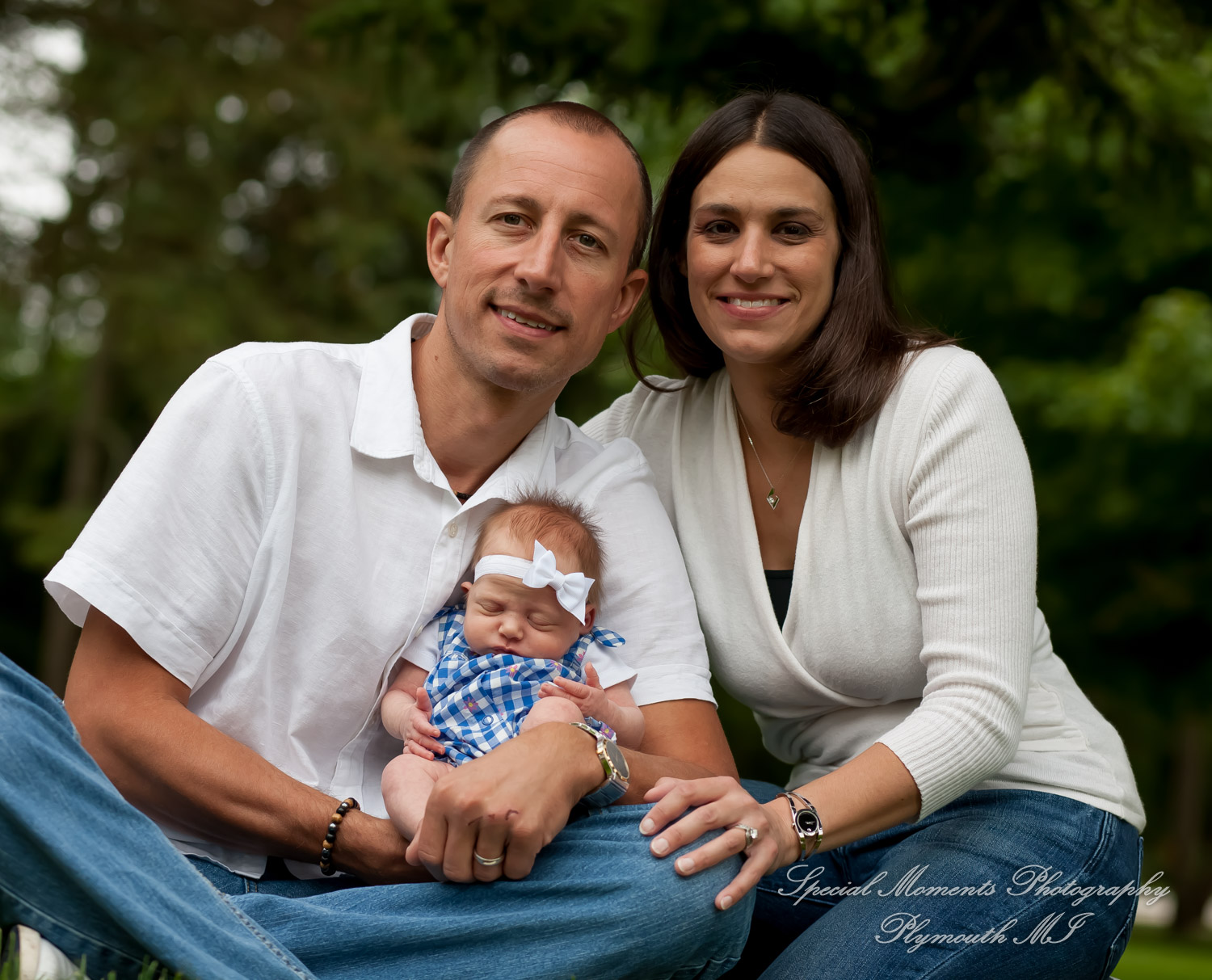Lauren & Anthony newborn photos at home family photography