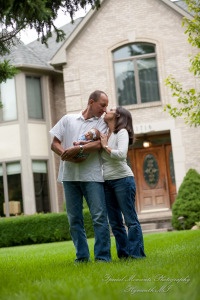 Lauren & Anthony newborn photos at home family photography