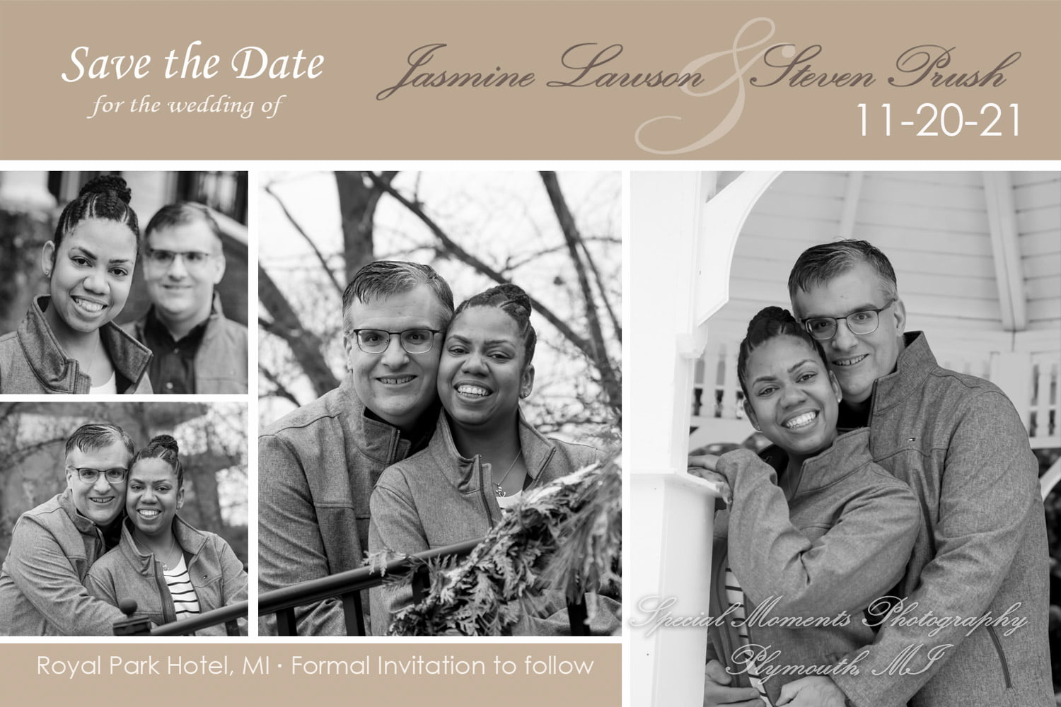 Rochester Riverwalk Rochester MI engagement photograph