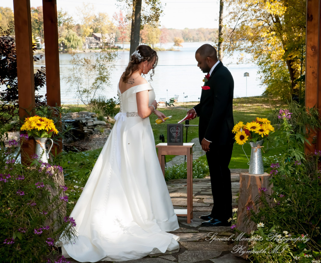 Rachel & Lamar at Sunset Cove Bed & Breakfast Pinkney MI wedding photography