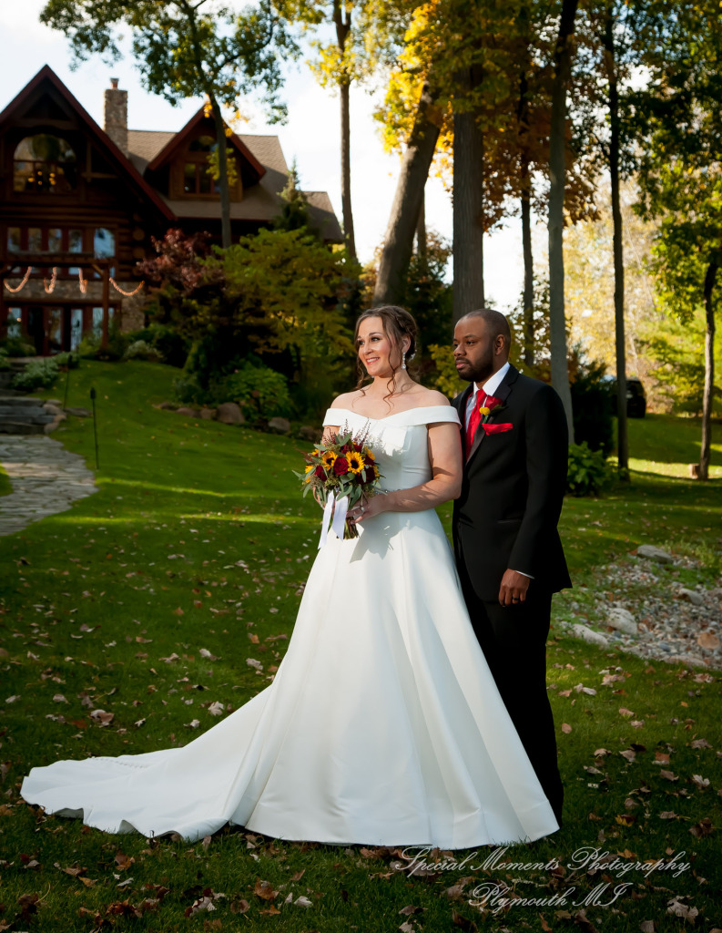Rachel & Lamar at Sunset Cove Bed & Breakfast Pinkney MI wedding photography