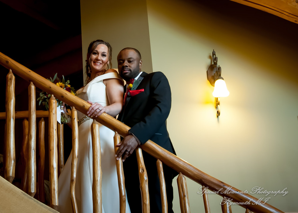 Rachel & Lamar at Sunset Cove Bed & Breakfast Pinkney MI wedding photography