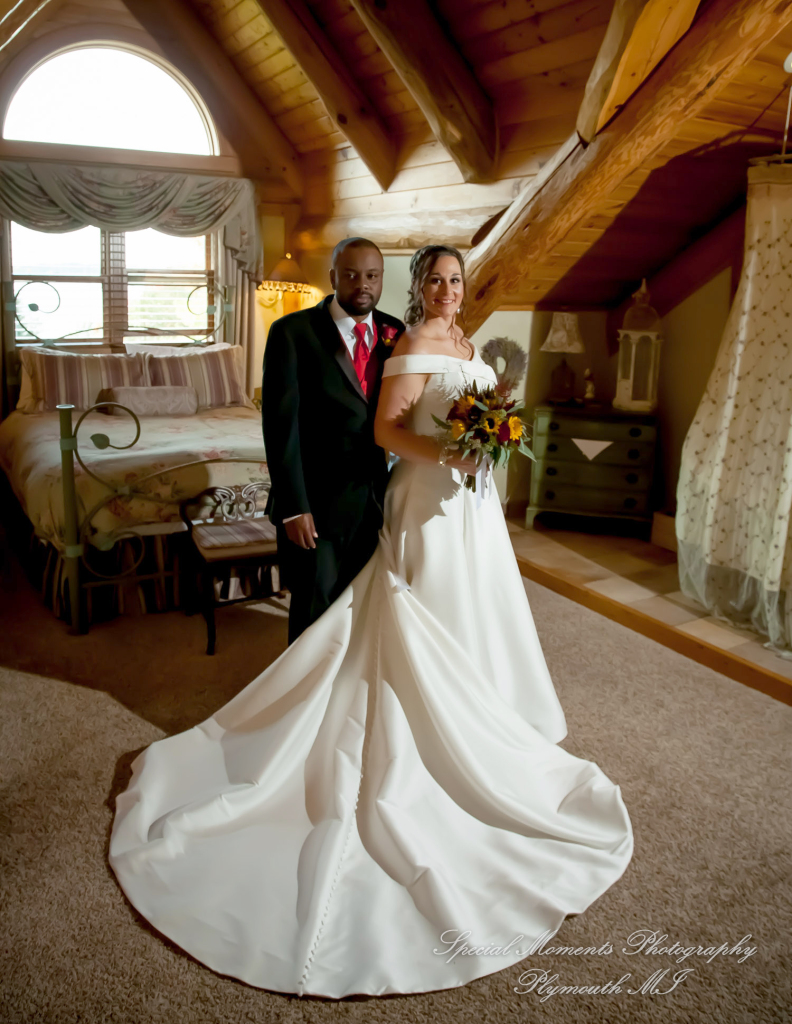 Rachel & Lamar at Sunset Cove Bed & Breakfast Pinkney MI wedding photography