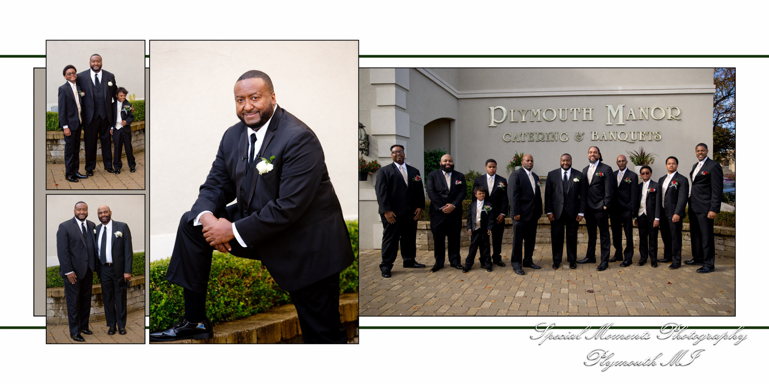 Kevin & JoAnn at Plymouth Manor Banquet Hall Plymouth MI wedding album photography