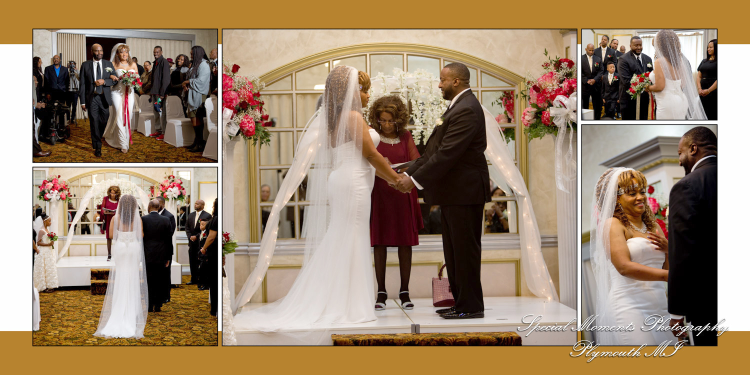 Kevin & JoAnn at Plymouth Manor Banquet Hall Plymouth MI wedding album photography