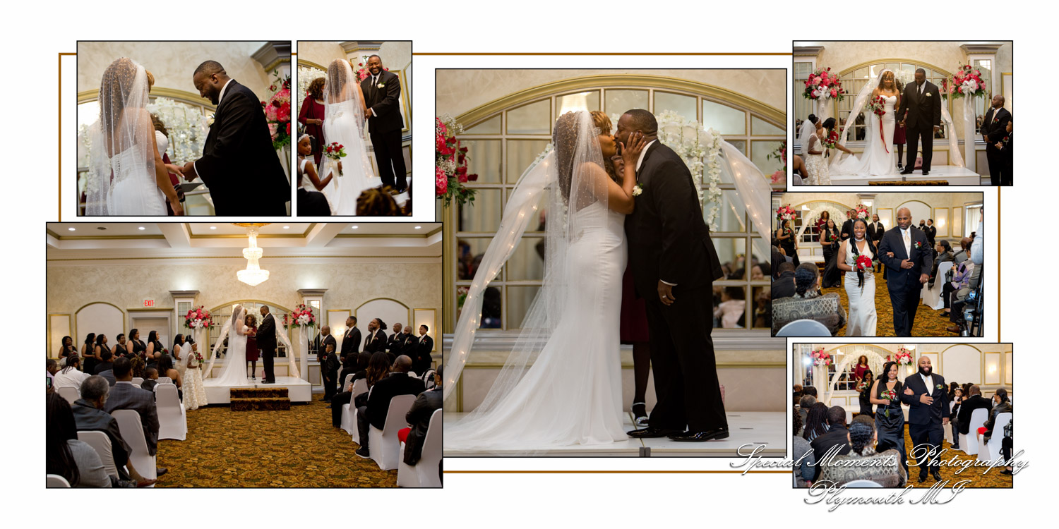 Kevin & JoAnn at Plymouth Manor Banquet Hall Plymouth MI wedding album photography