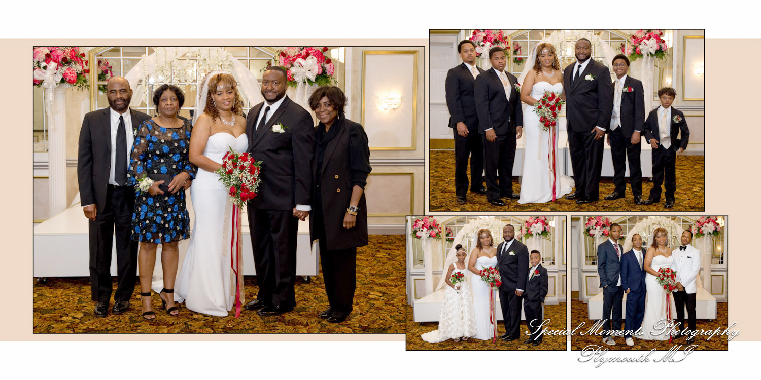 Kevin & JoAnn at Plymouth Manor Banquet Hall Plymouth MI wedding album photography
