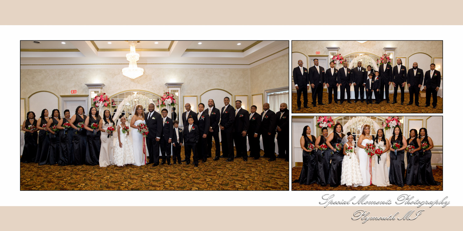 Kevin & JoAnn at Plymouth Manor Banquet Hall Plymouth MI wedding album photography