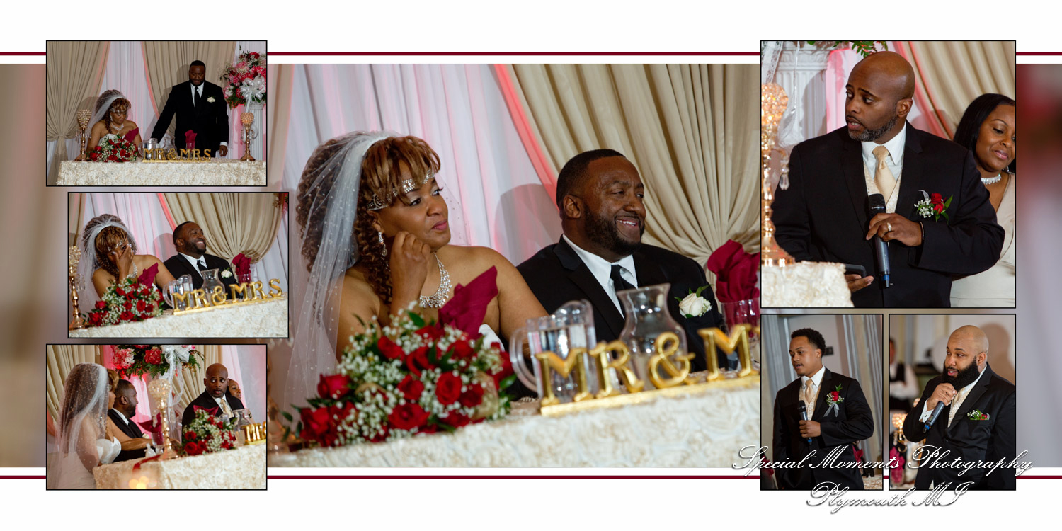 Kevin & JoAnn at Plymouth Manor Banquet Hall Plymouth MI wedding album photography