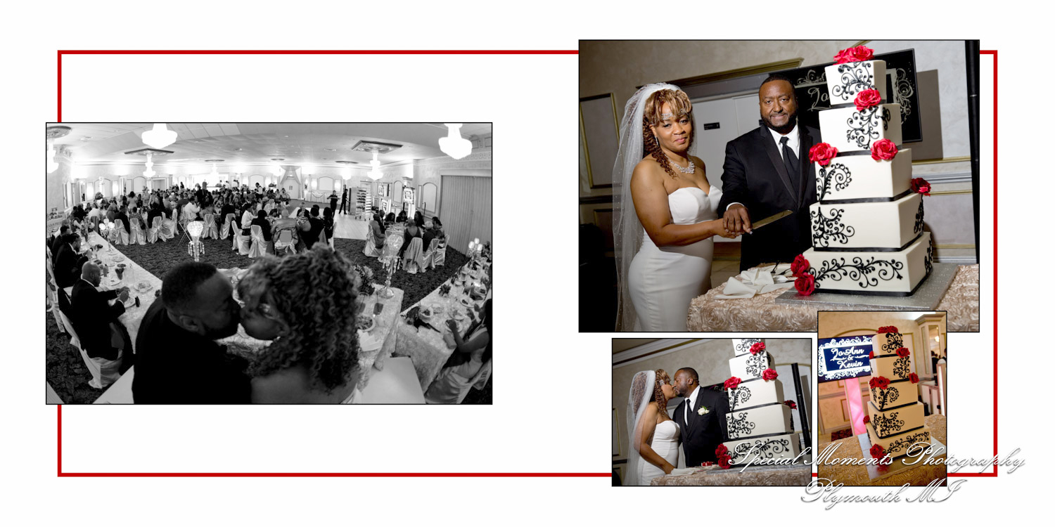 Kevin & JoAnn at Plymouth Manor Banquet Hall Plymouth MI wedding album photography