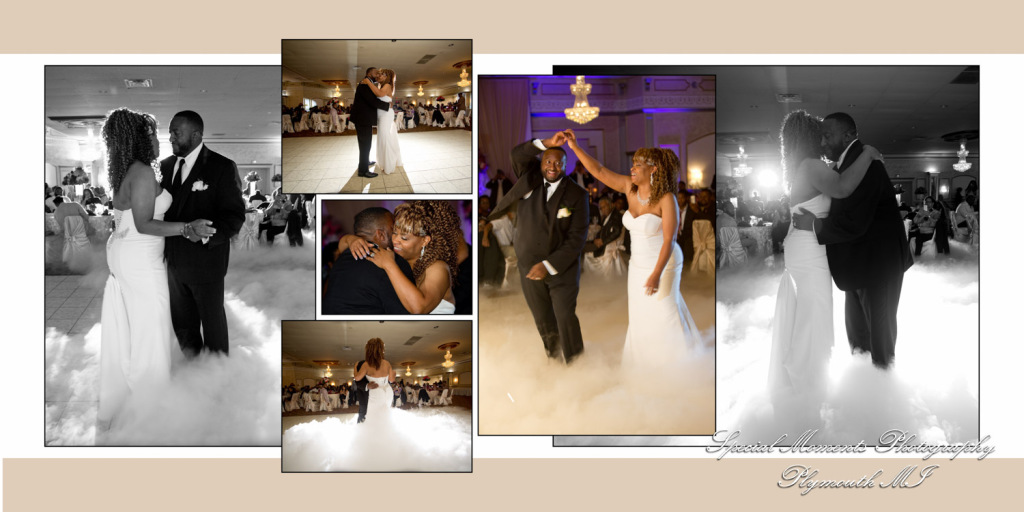 Kevin & JoAnn at Plymouth Manor Banquet Hall Plymouth MI wedding album photography