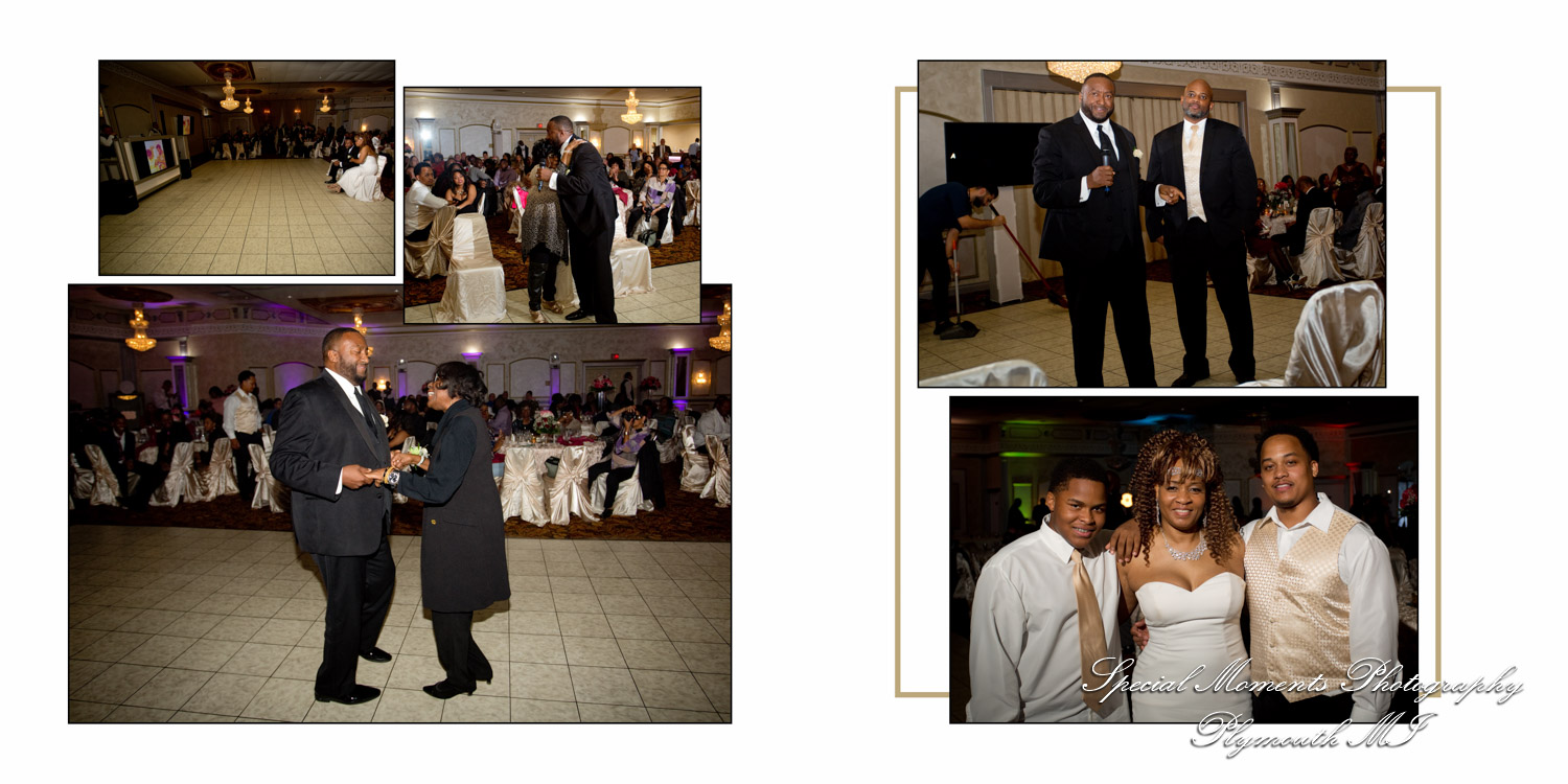 Kevin & JoAnn at Plymouth Manor Banquet Hall Plymouth MI wedding album photography