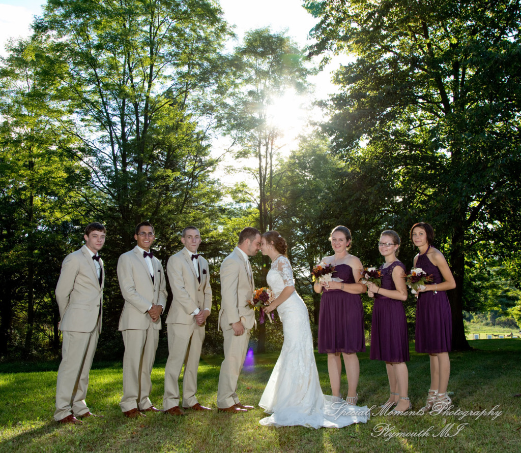 Melissa & Jeremy at Tri-county Sportsmen's League Saline MI wedding photography