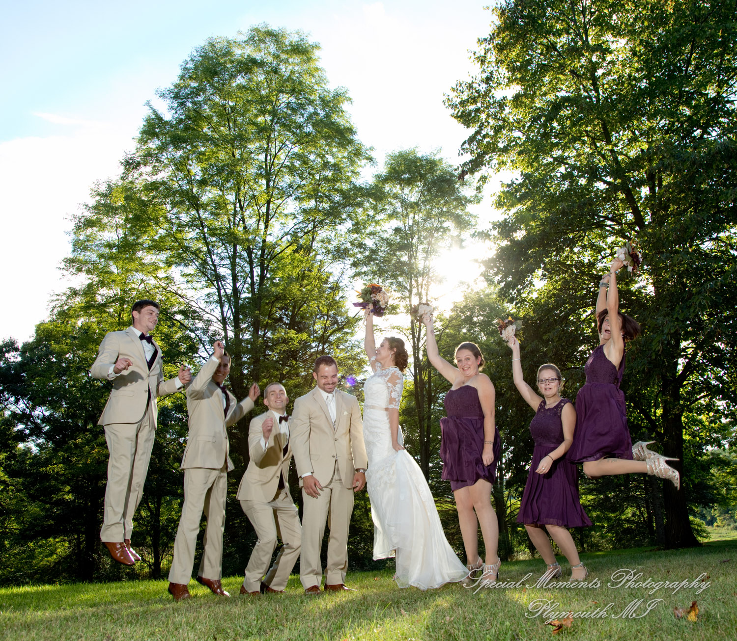 Melissa & Jeremy at Tri-county Sportsmen's League Saline MI wedding photography