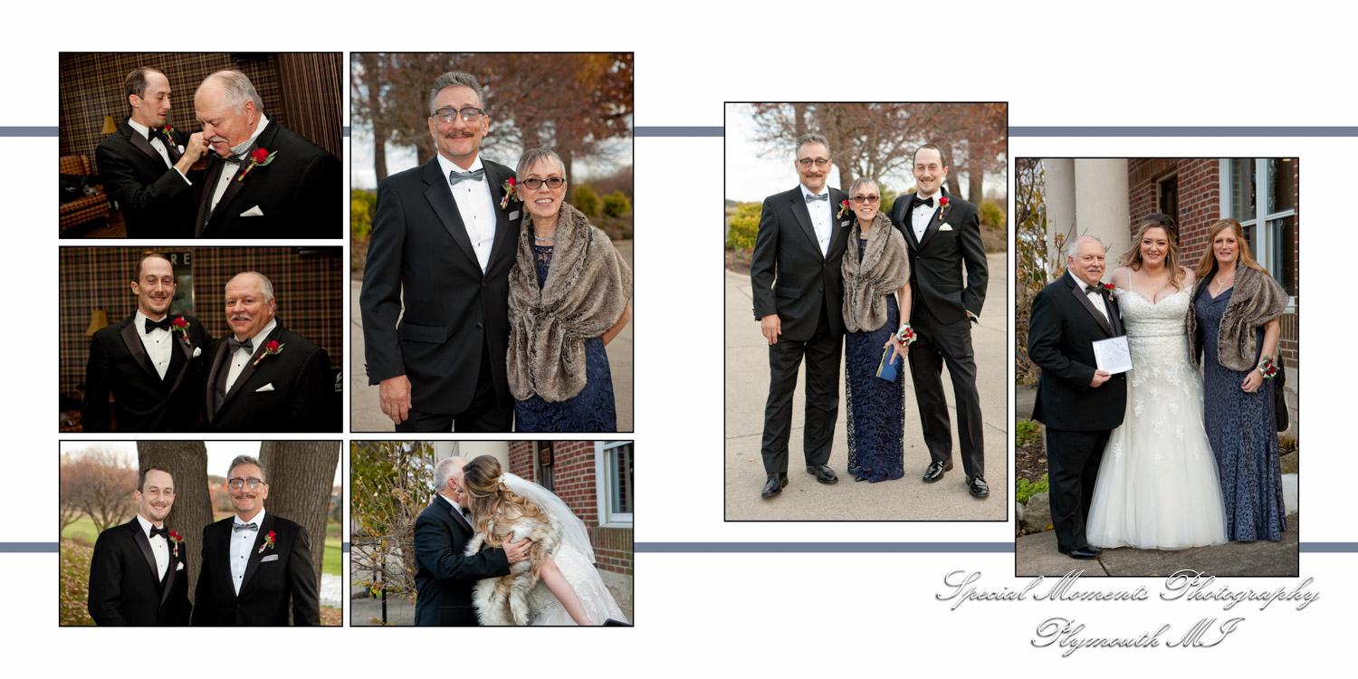Fine Art Classic Design Valerie & Tanner at Polo Fields Ann Arbor MI wedding album photography
