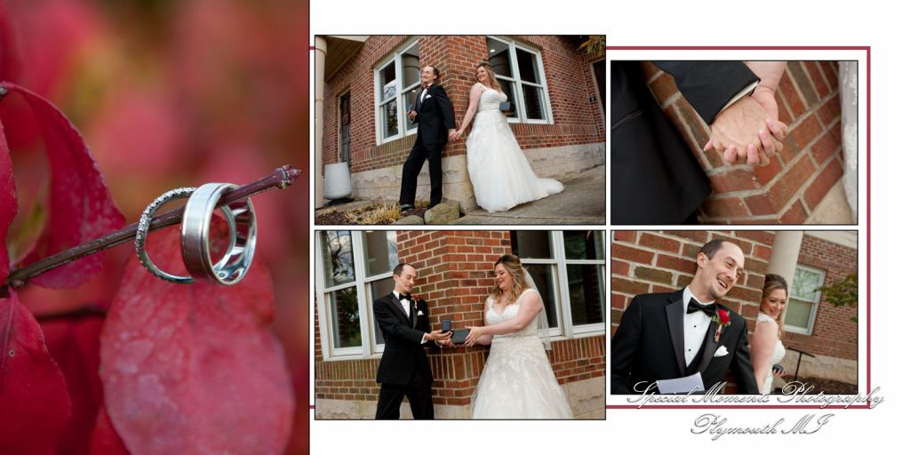 Fine Art Classic Design Valerie & Tanner at Polo Fields Ann Arbor MI wedding album photography