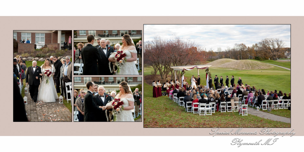 Fine Art Classic Design Valerie & Tanner at Polo Fields Ann Arbor MI wedding album photography