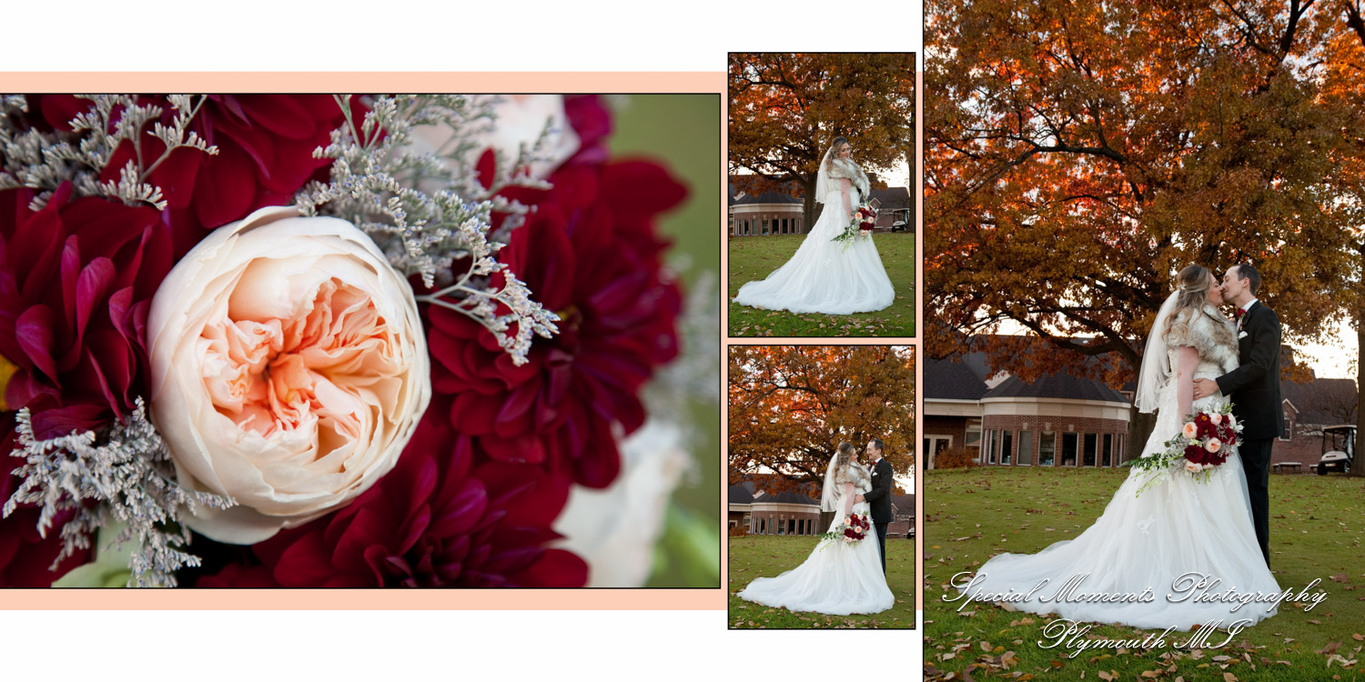 Fine Art Classic Design Valerie & Tanner at Polo Fields Ann Arbor MI wedding album photography