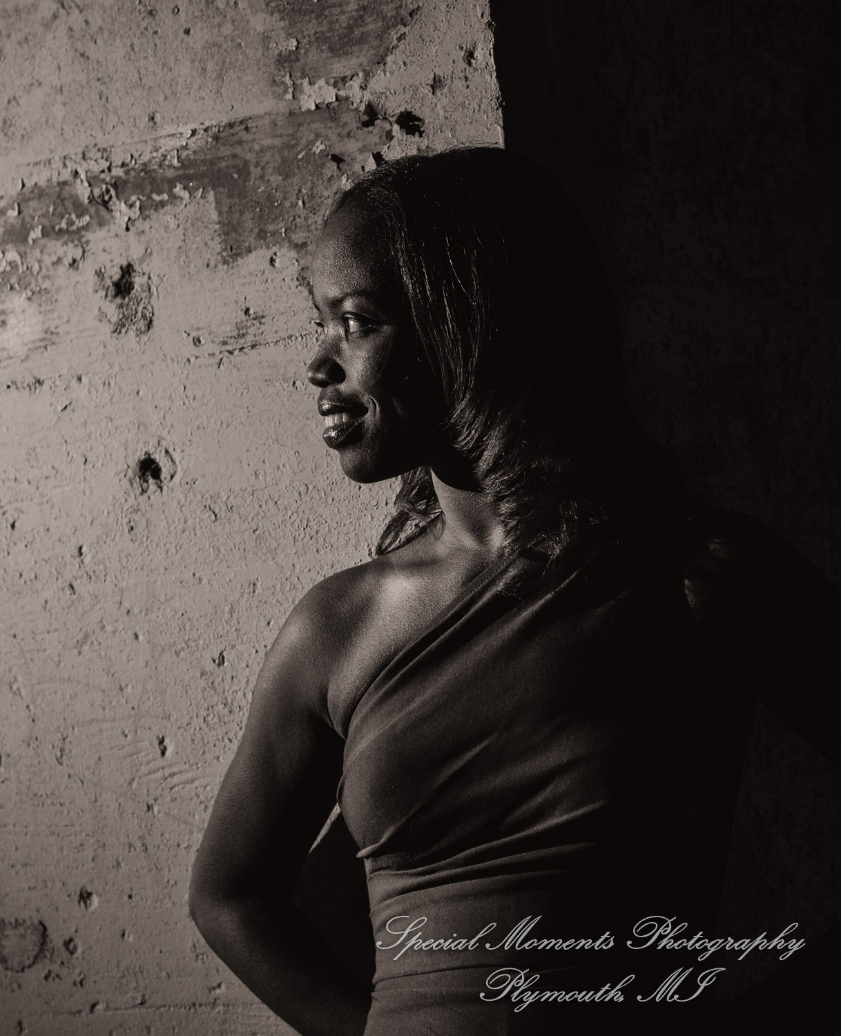 Tene at Park Royal Oak MI commercial head shots photography, warm up for Athens Shoot.