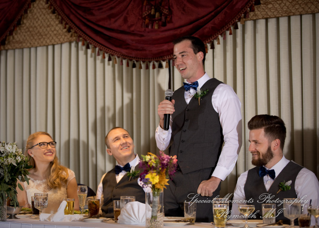 Hannah & Cameron at Grecian Center Southgate MI wedding photography