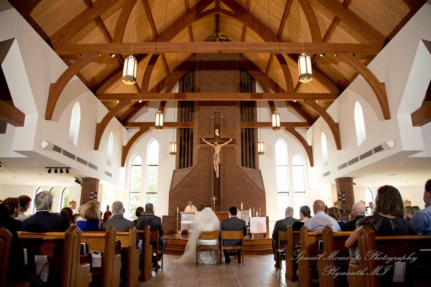 Mary & Jarrett at St. Andrew Catholic Church Saline MI wedding photography