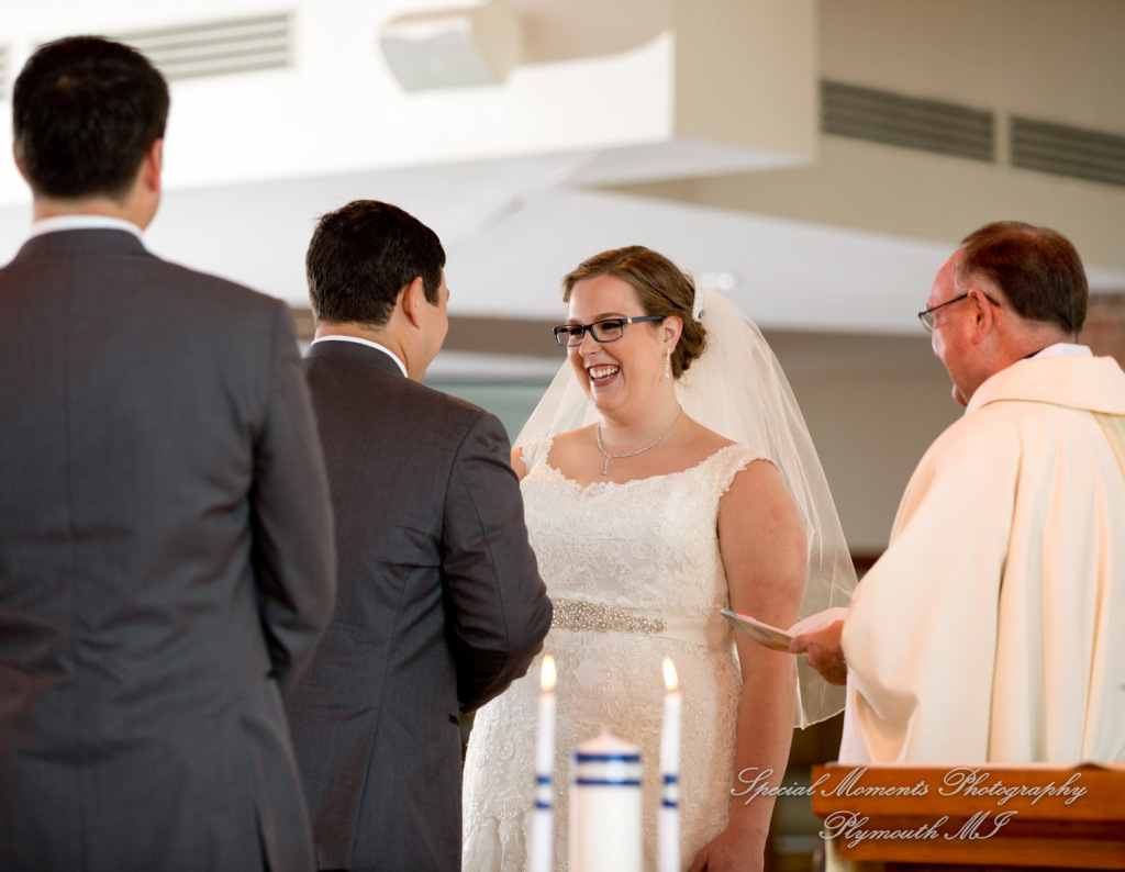Mary & Jarrett at St. Andrew Catholic Church Saline MI wedding photography