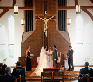 Mary & Jarrett at St. Andrew Catholic Church Saline MI wedding photography