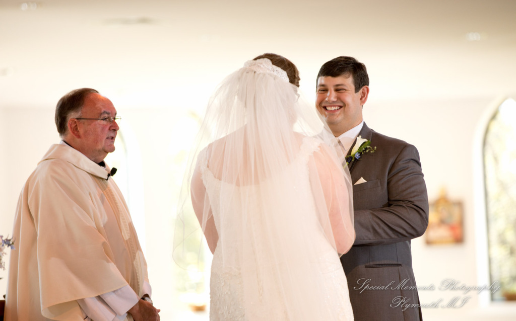 Mary & Jarrett at St. Andrew Catholic Church Saline MI wedding photography