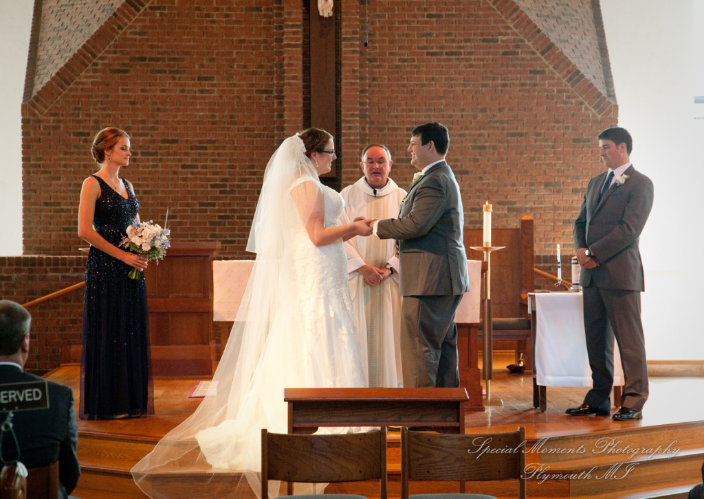Mary & Jarrett at St. Andrew Catholic Church Saline MI wedding photography