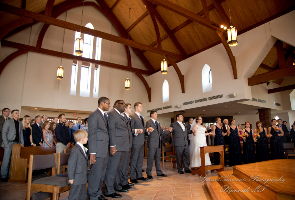 Mary & Jarrett at St. Andrew Catholic Church Saline MI wedding photography