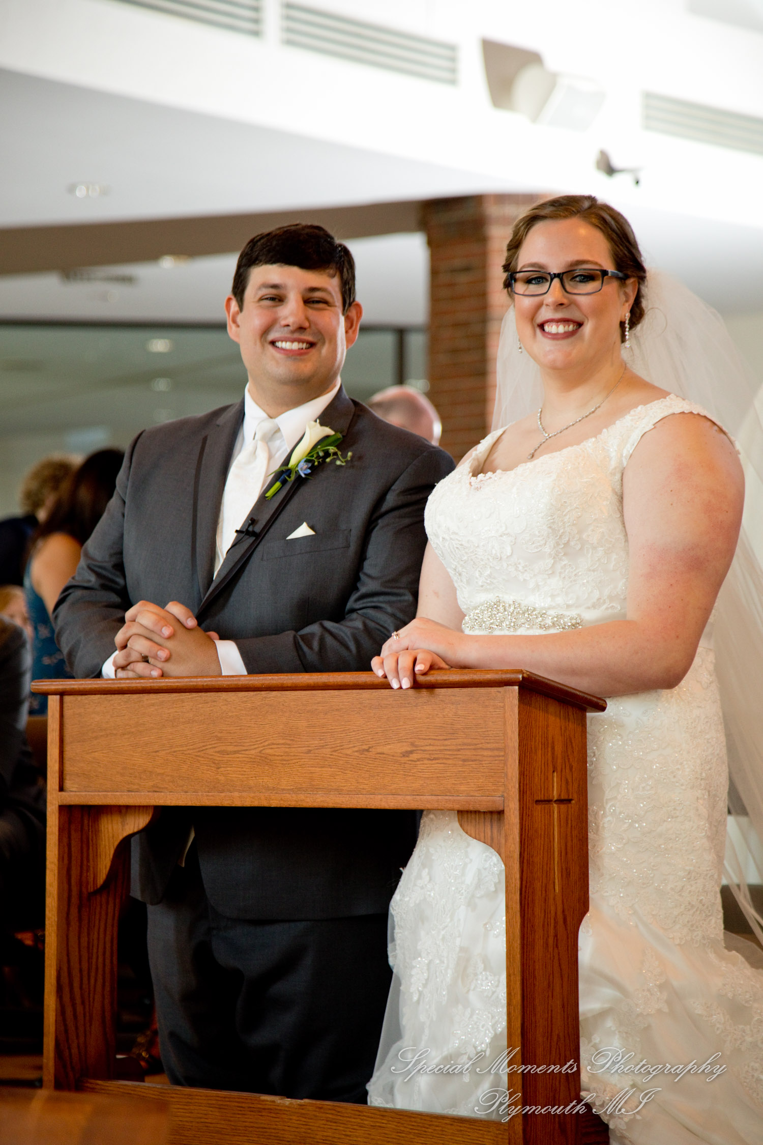 Mary & Jarrett at St. Andrew Catholic Church Saline MI wedding photography