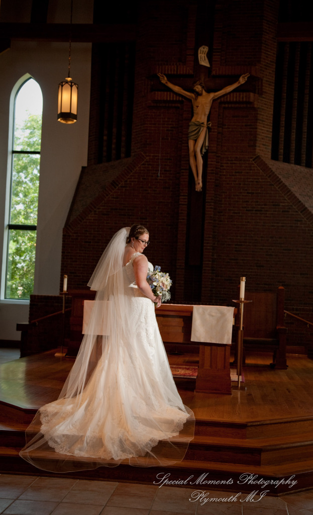 Mary & Jarrett at St. Andrew Catholic Church Saline MI wedding photography