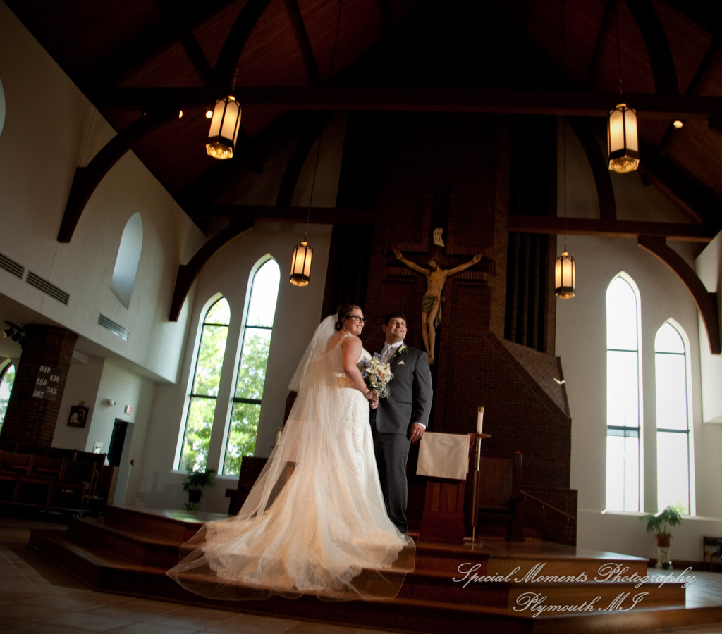 Mary & Jarrett at St. Andrew Catholic Church Saline MI wedding photography