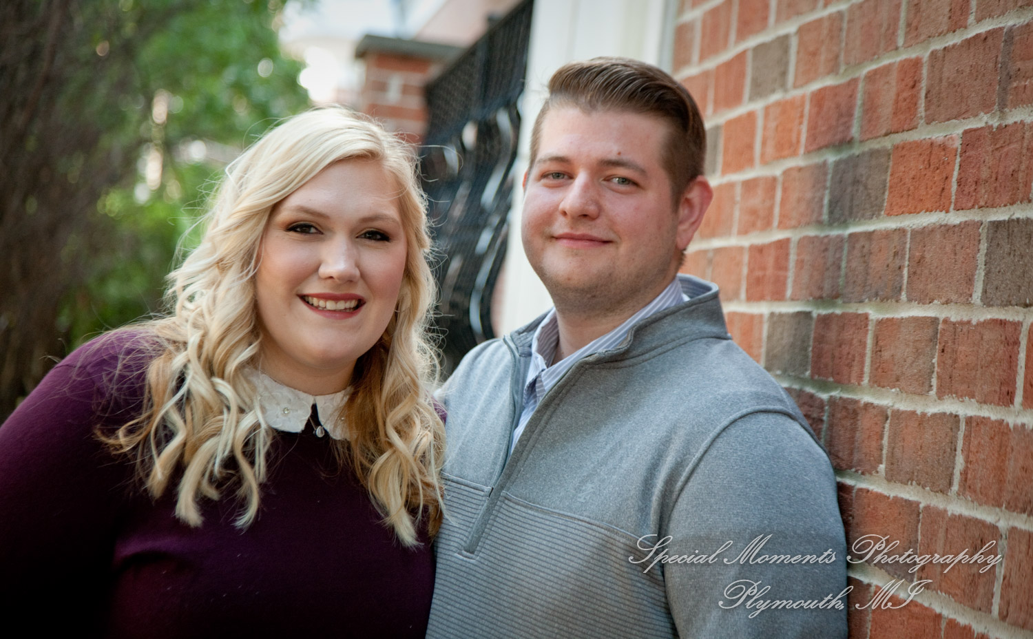 Amanda & Adam at Kellogg Park Plymouth MI engagement photography
