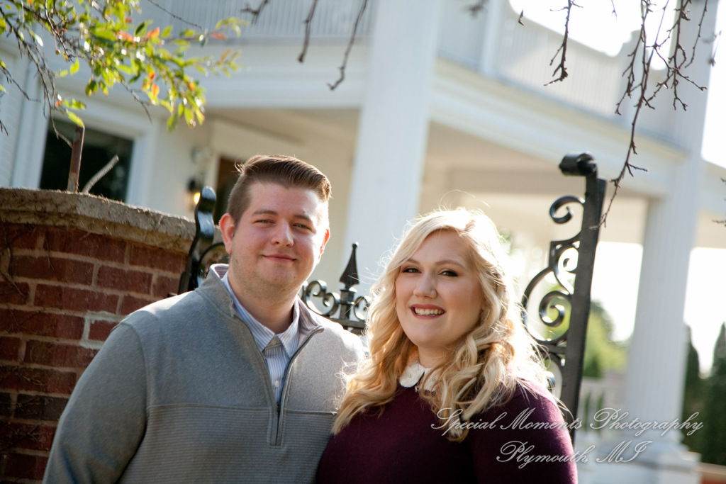 Amanda & Adam at Kellogg Park Plymouth MI engagement photography