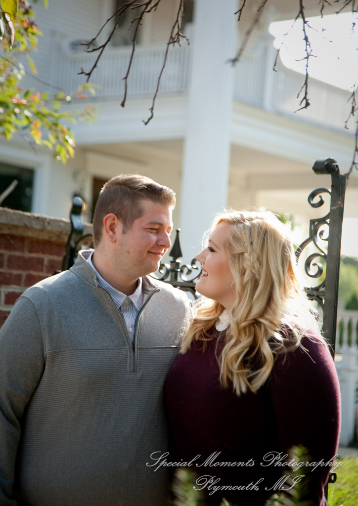 Amanda & Adam at Kellogg Park Plymouth MI engagement photography