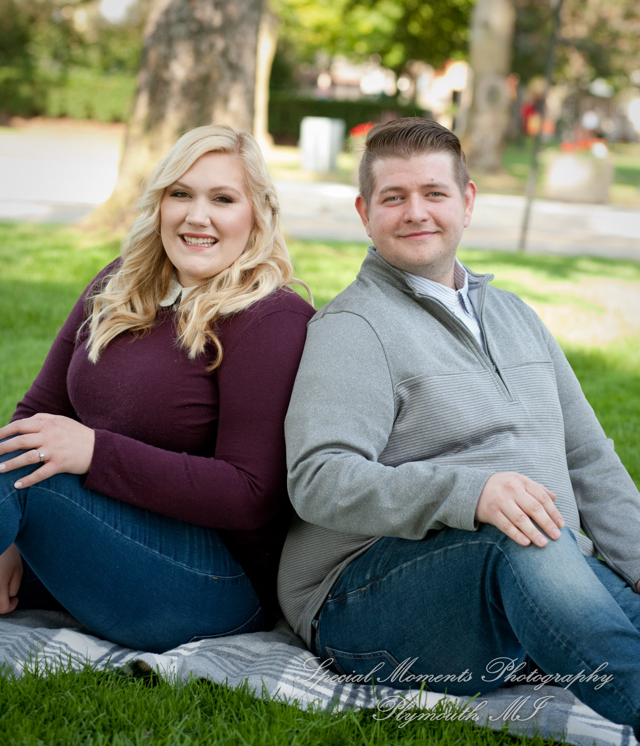 Amanda & Adam at Kellogg Park Plymouth MI engagement photography