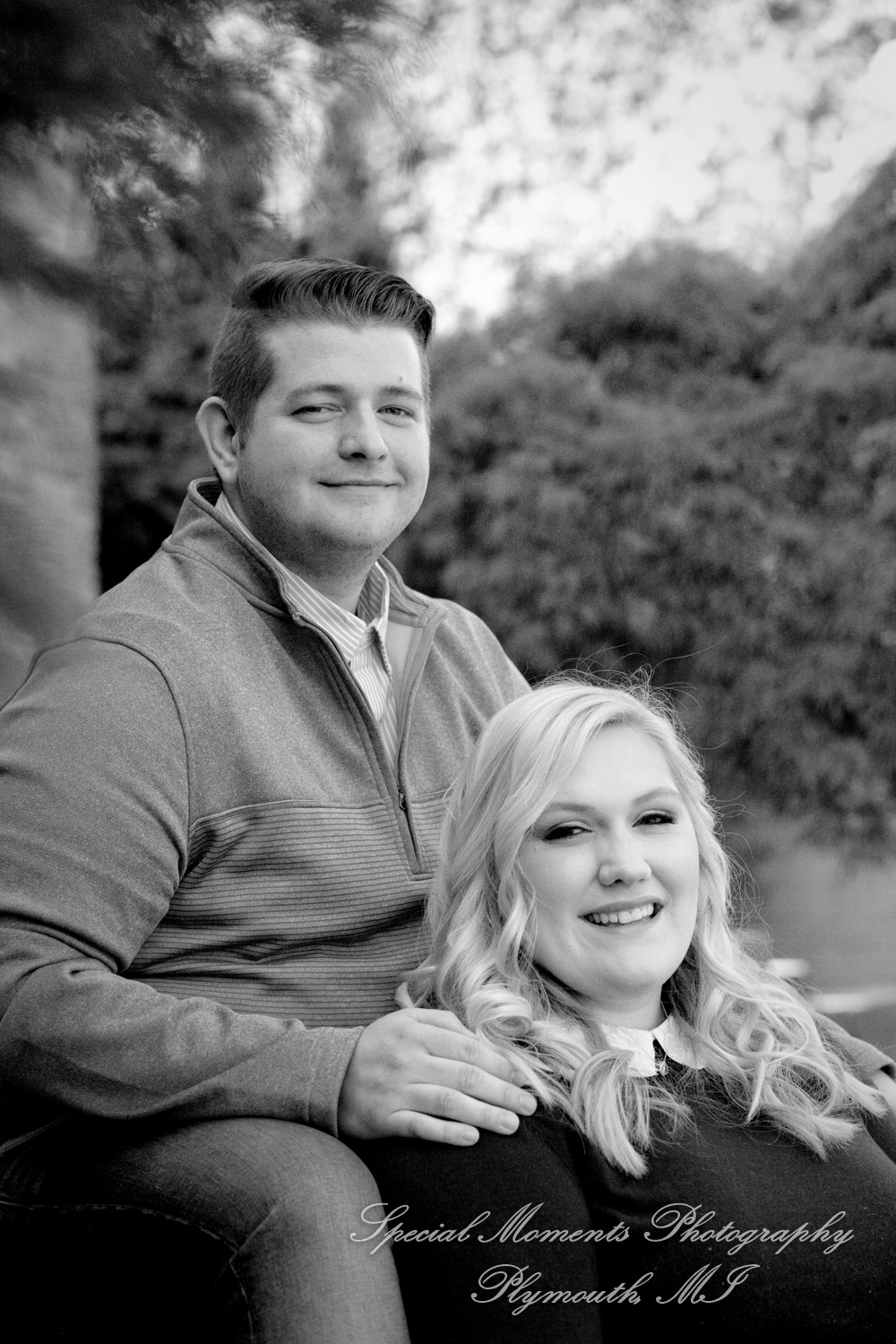 Amanda & Adam at Kellogg Park Plymouth MI engagement photography