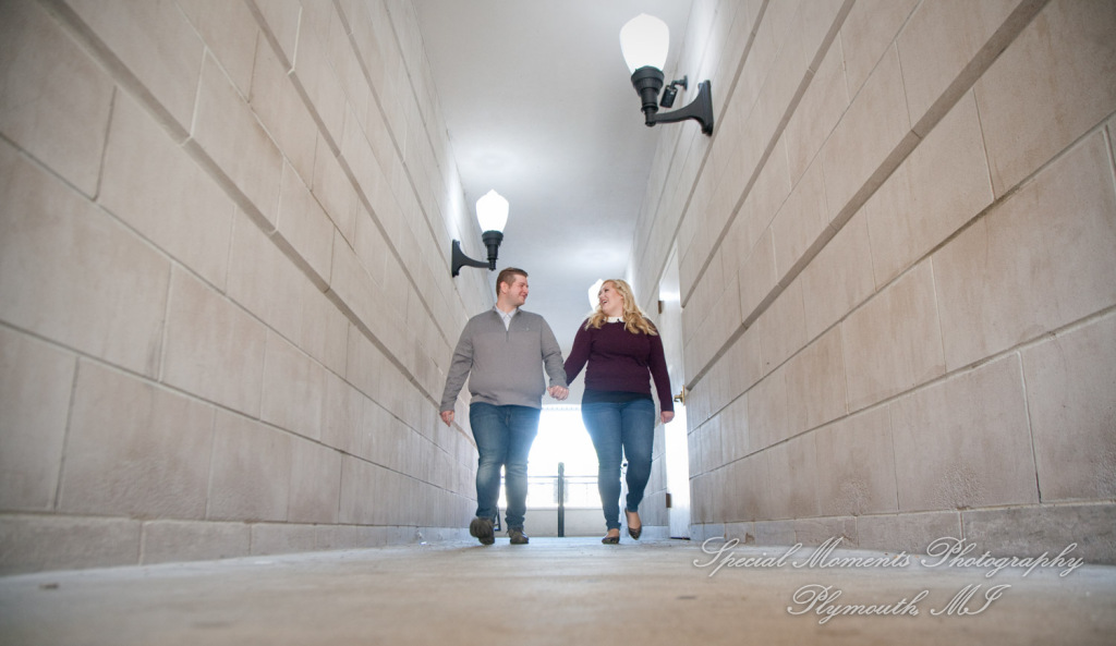 Amanda & Adam at Kellogg Park Plymouth MI engagement photography