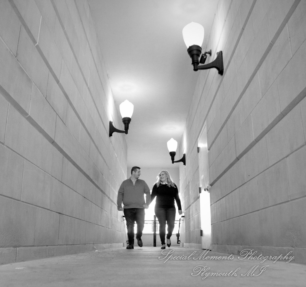 Amanda & Adam at Kellogg Park Plymouth MI engagement photography