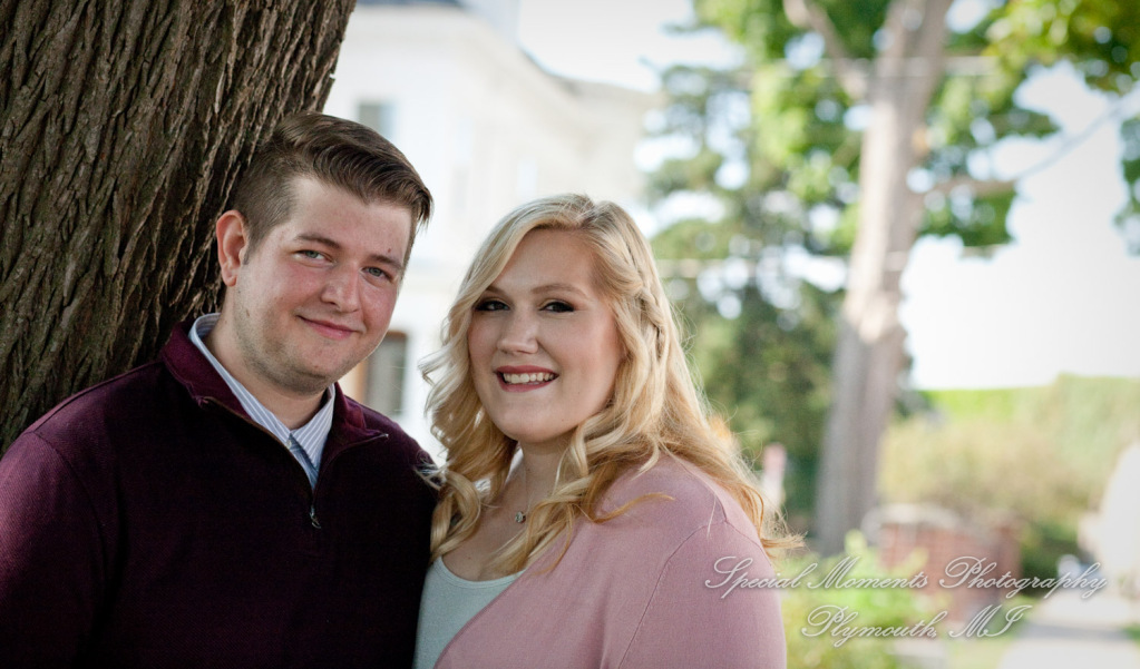 Amanda & Adam at Kellogg Park Plymouth MI engagement photography
