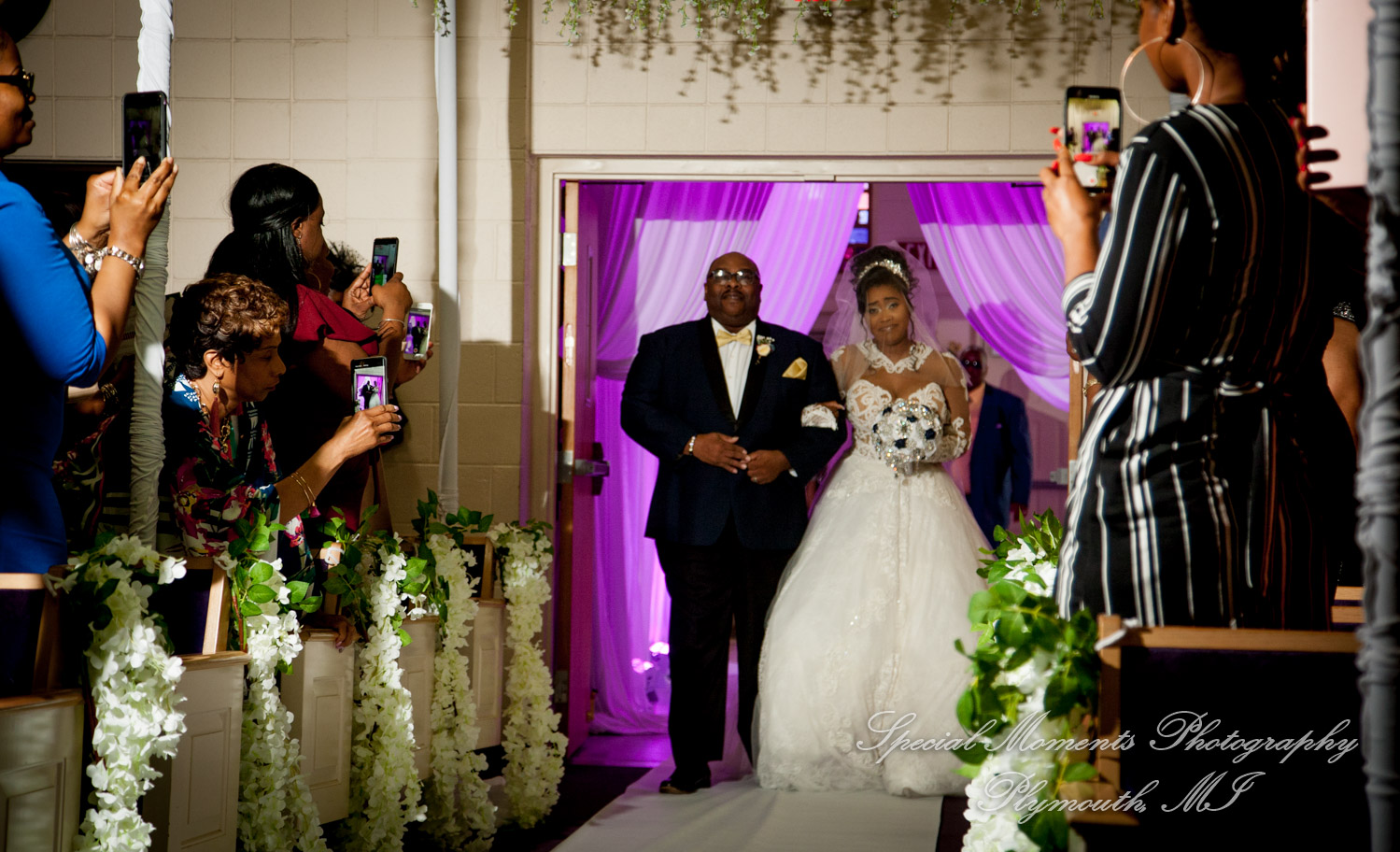 Maria & Dominique at Greater Life Apostolic Church Detroit MI wedding photography