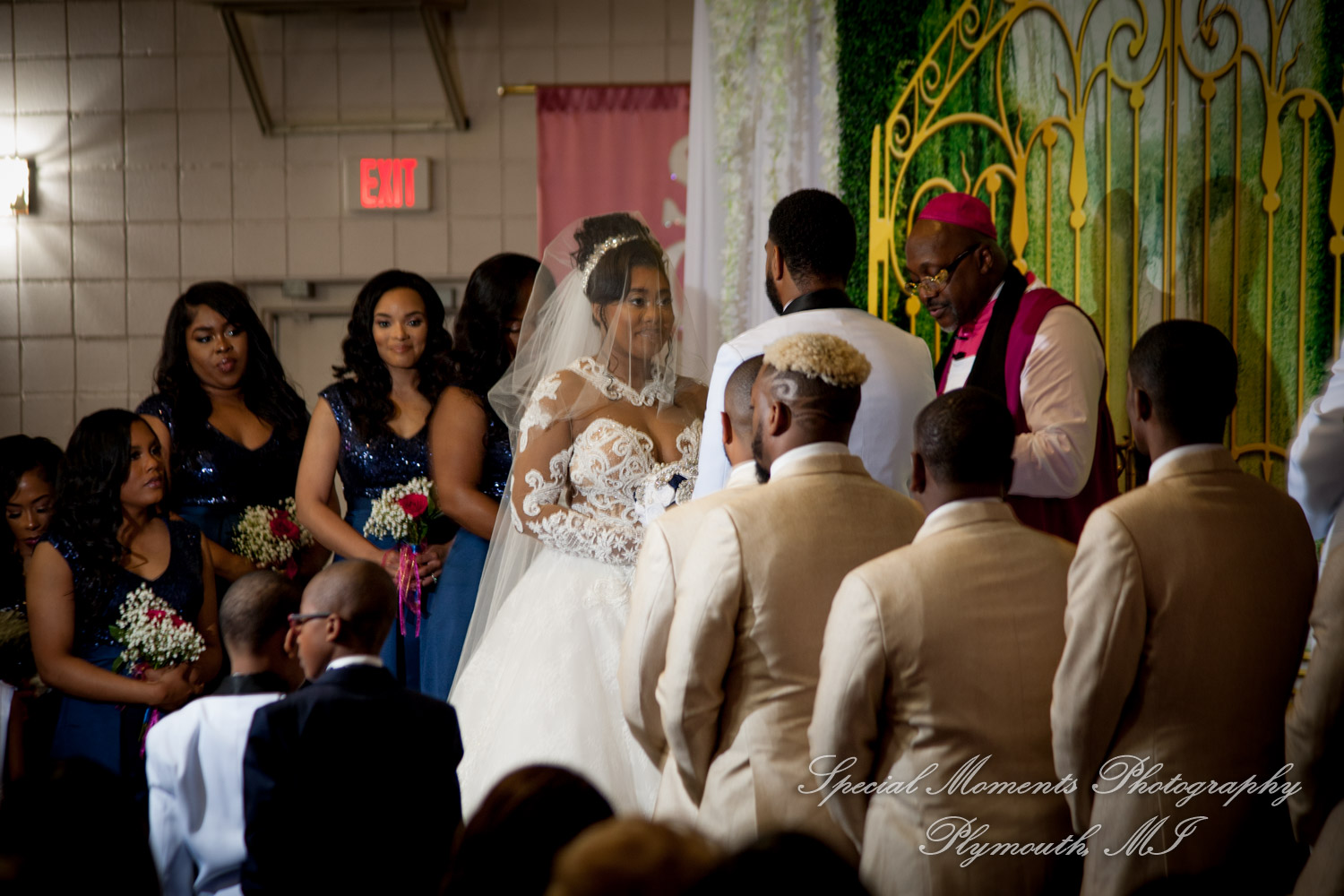 Maria & Dominique at Greater Life Apostolic Church Detroit MI wedding photography