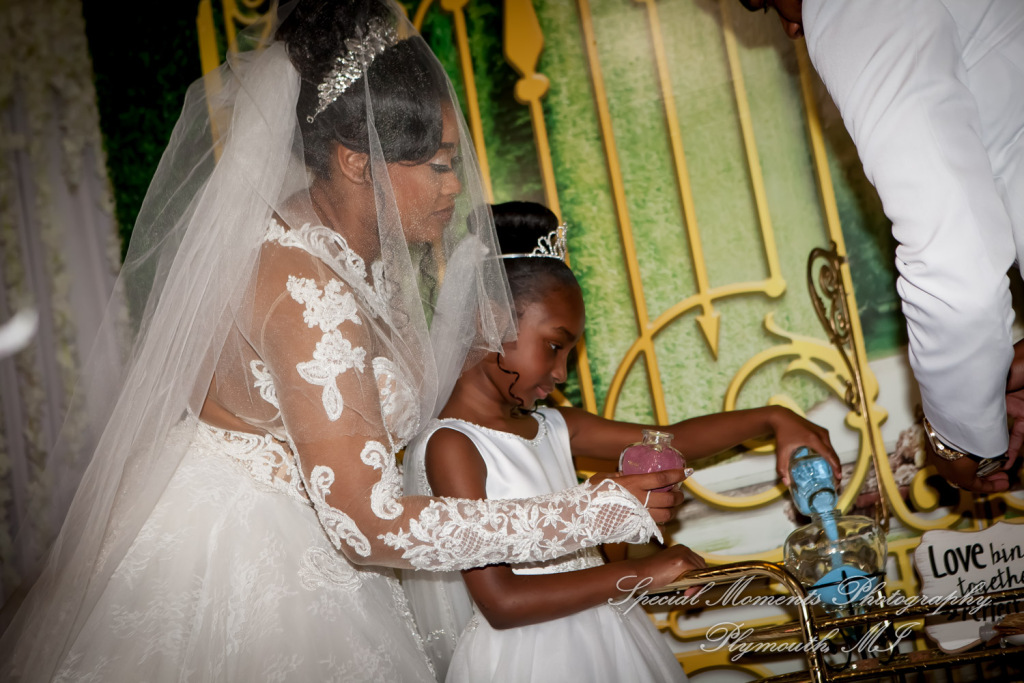 Maria & Dominique at Greater Life Apostolic Church Detroit MI wedding photography