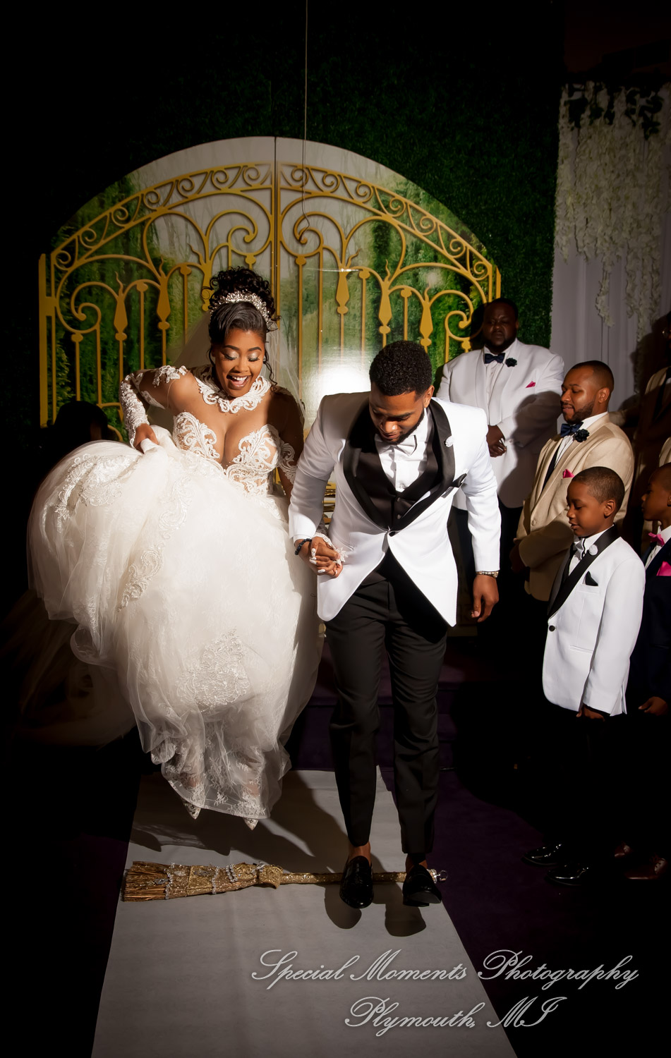 Maria & Dominique at Greater Life Apostolic Church Detroit MI wedding photography