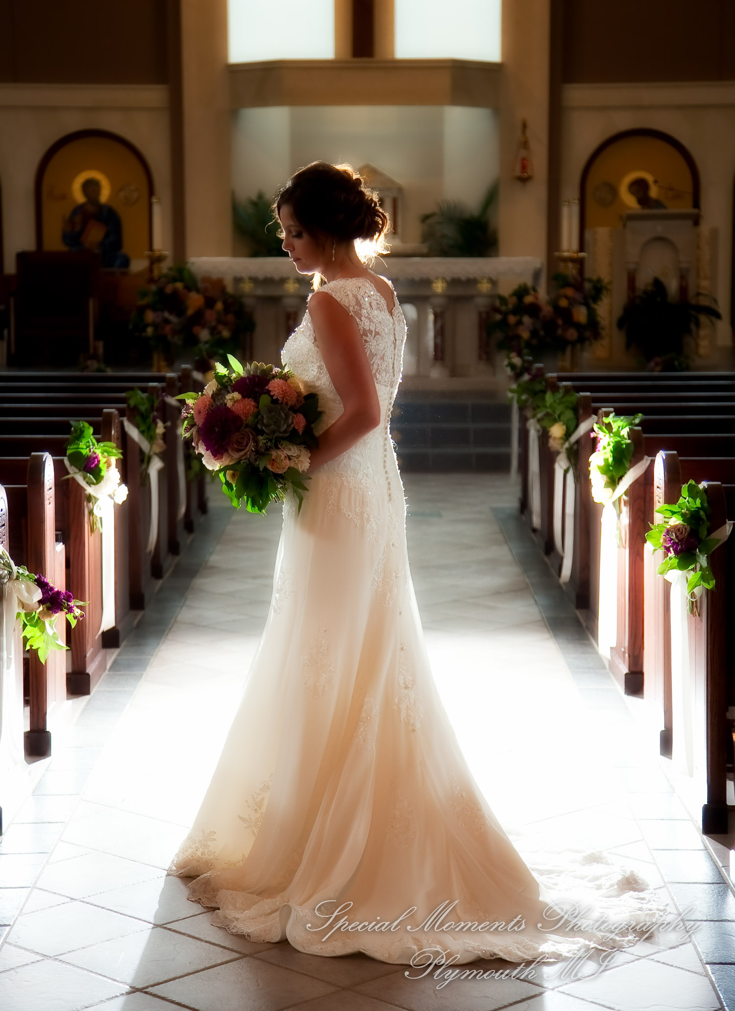 Molly & Daniel at Christ The King Catholic Ann Arbor MI wedding photography